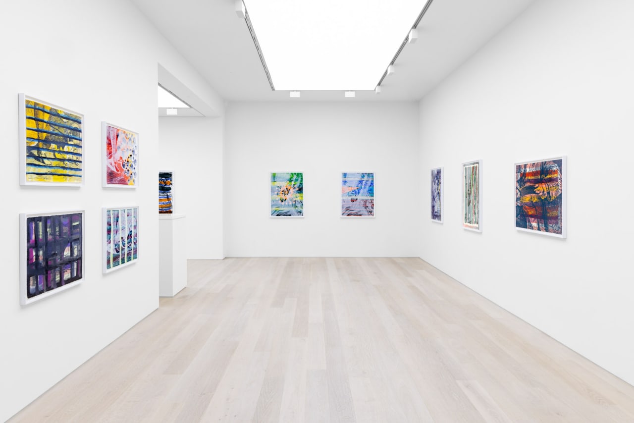 Installation view of Lubaina Himid: Alla Prima/Cross Hatch at Cristea Roberts Gallery, London, 2023. Photo: Sam Roberts Photography.