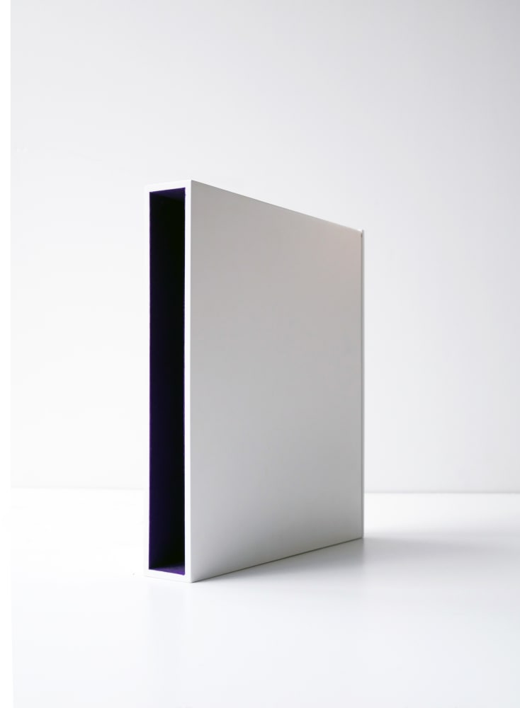 Martin RICHMAN, Bookspace (violet / LED bleu & rouge), 1998-2002