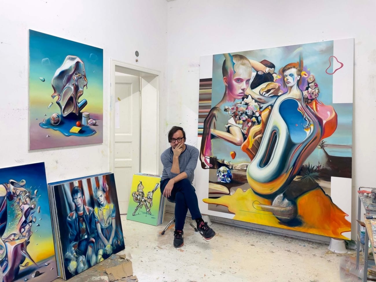 Filip MARKIEWICZ, ARTISTS IN HIS STUDIO, 2020