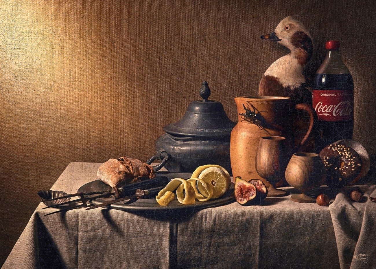 Cédric TANGUY, Nature morte au Coca, 2019