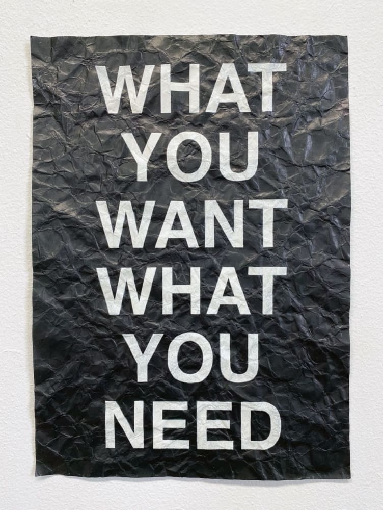 Mark TITCHNER, What You Want What You Need, 2020
