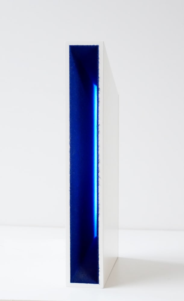 Martin RICHMAN, Bookspace (floqué bleu / LED bleu), 1998-2002