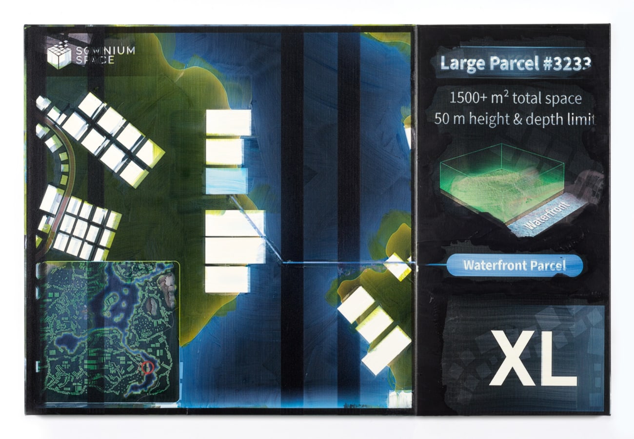 Simon Denny, Metaverse Landscape 20: Somnium Space Extra Large #3233 (XL), 2023
