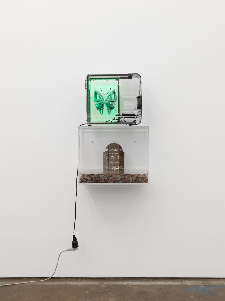 Simon Denny, Blockchain Future State Fintech Gamer Case Mod Deal Toy: Backfeed x Ethereum, 2016