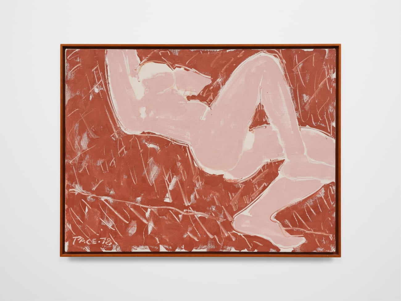 Stephen Pace, Reclining Pink Nude on Terra Cotta, 1978