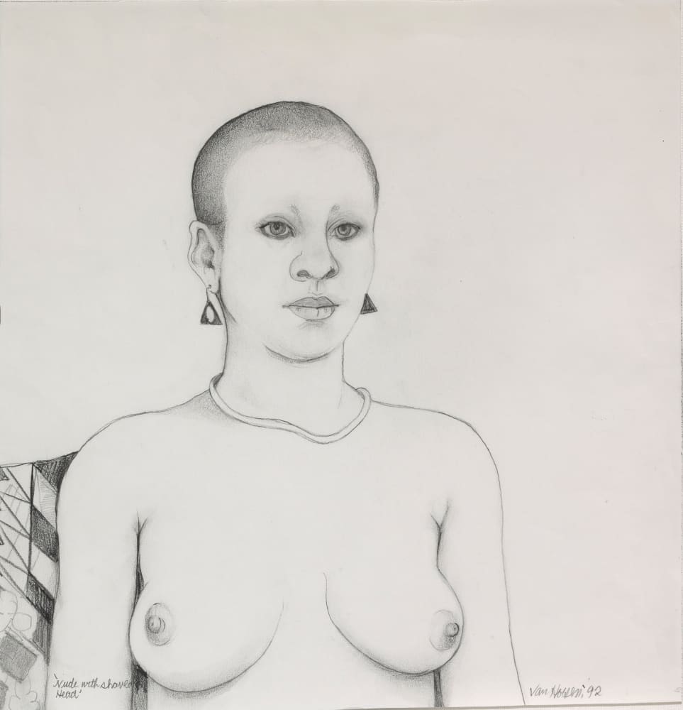 Beth Van Hoesen, Nude with Shaved Head, 1992