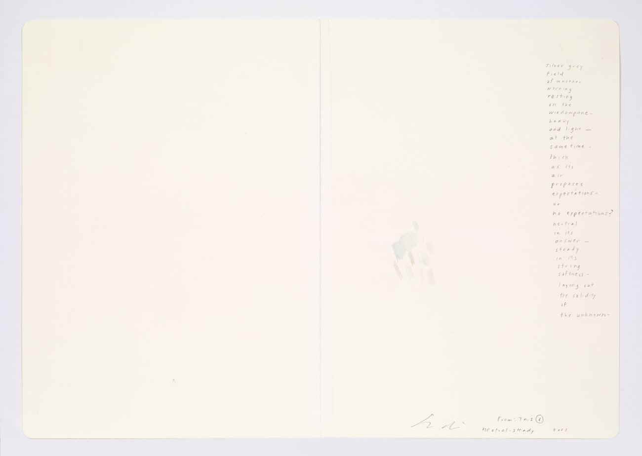 Jessica Dickinson, neutral-steady (notebook drawing for From: This #6), 2021