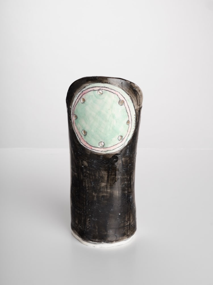 Johanna Jackson, Candle holder with under-determined clock, 2022