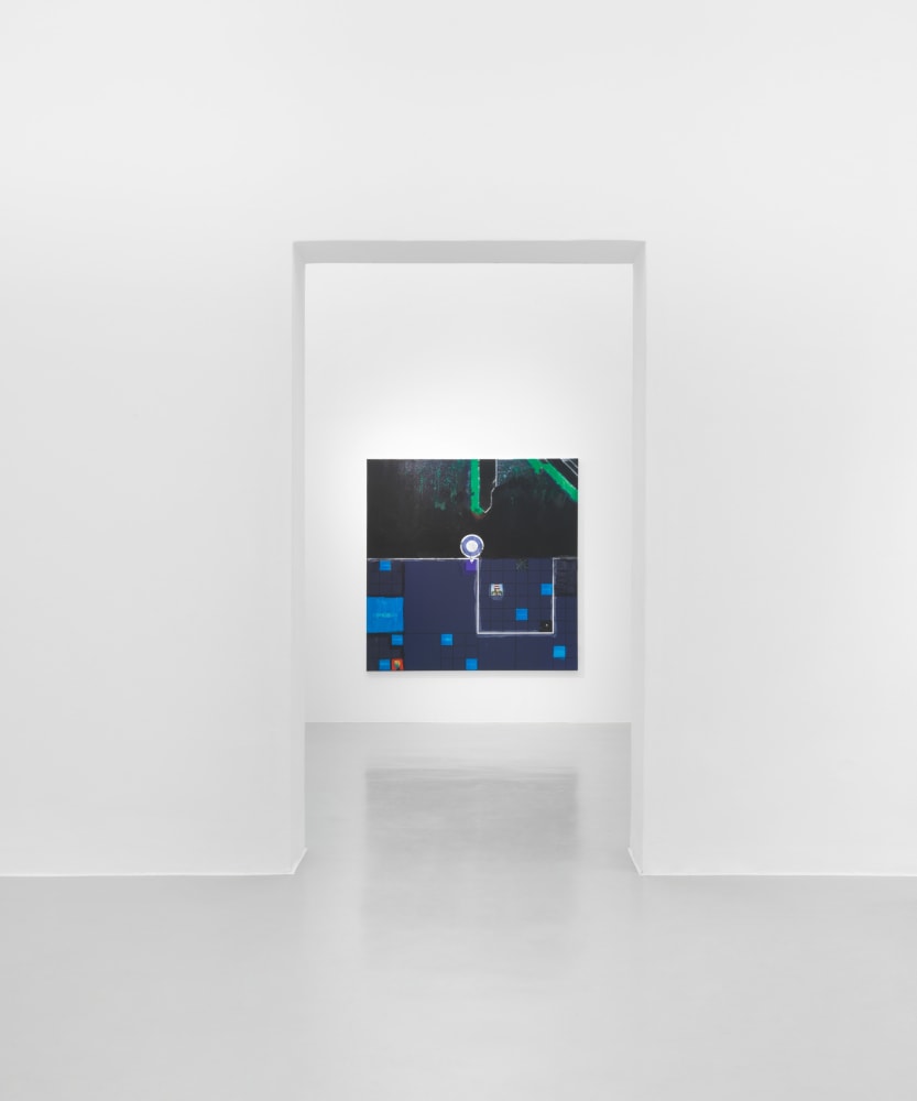 Simon Denny, Metaverse Landscape 23: The Sandbox Land (-121, -155), 2023