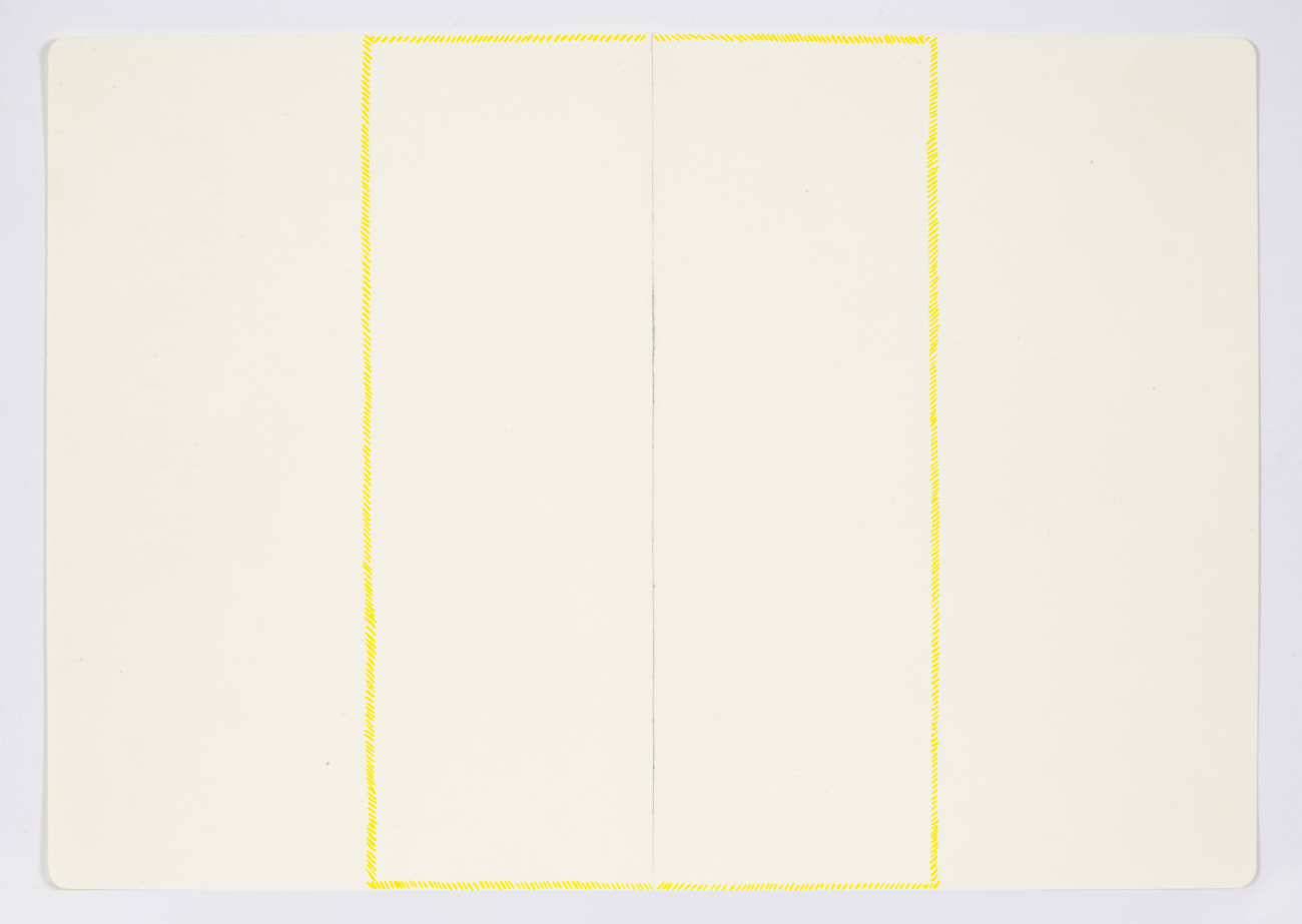 Jessica Dickinson, gives-place (notebook drawing for From: Know #9), 2020