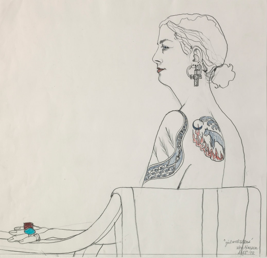 Beth Van Hoesen, Girl with Tattoos, 1992