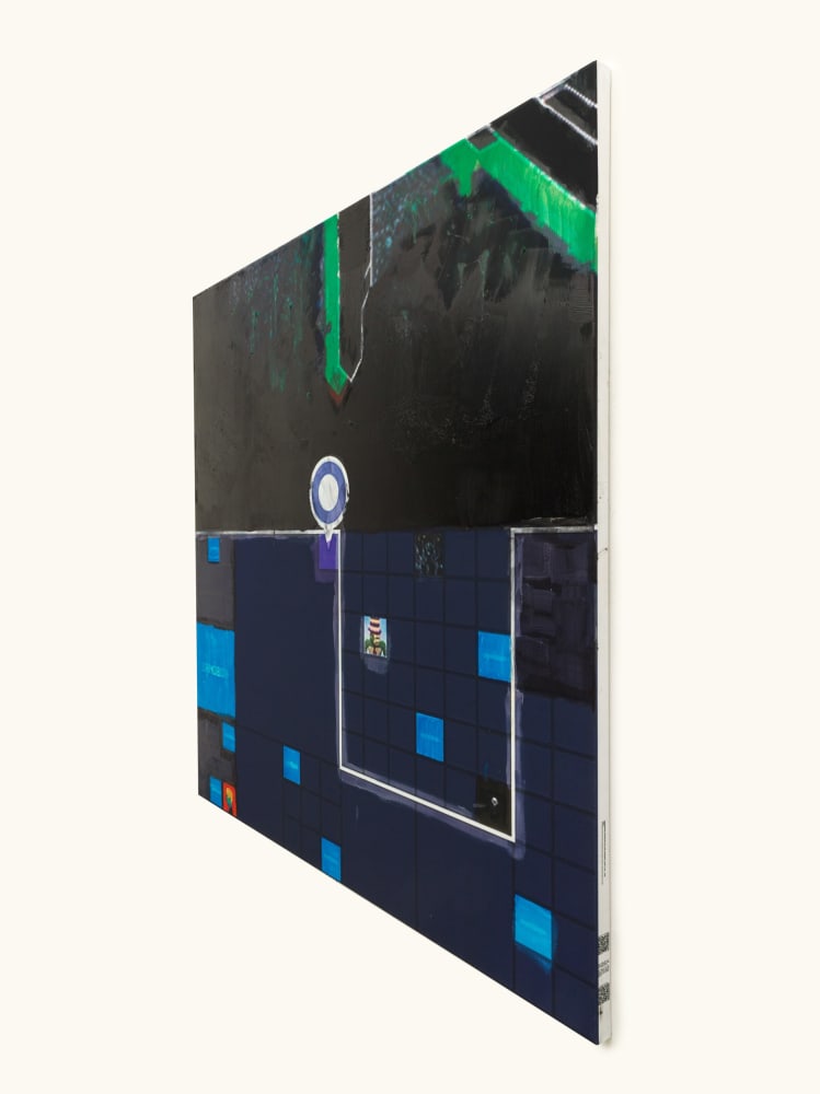 Simon Denny, Metaverse Landscape 23: The Sandbox Land (-121, -155), 2023