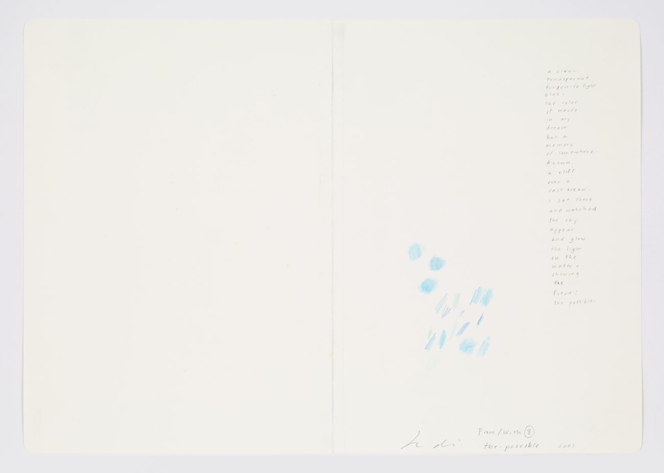 Jessica Dickinson, the-possible (notebook drawing for From/With #8), 2021