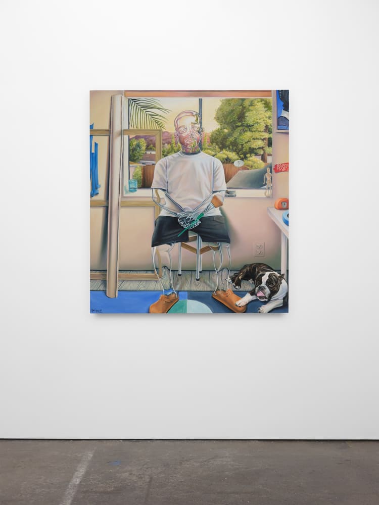 Troy Lamarr Chew II, Boutta work on this painting, 2024