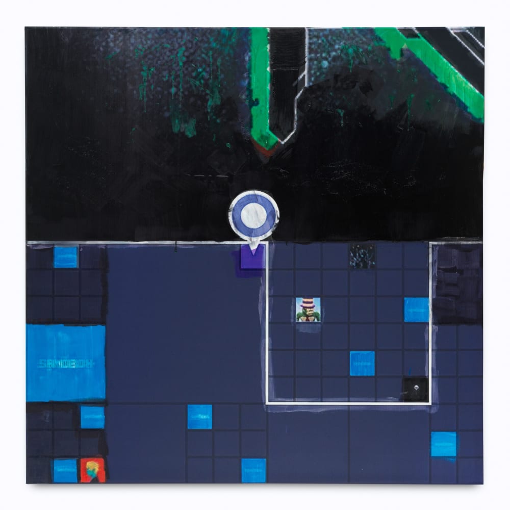 Simon Denny, Metaverse Landscape 23: The Sandbox Land (-121, -155), 2023