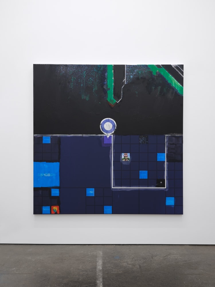 Simon Denny, Metaverse Landscape 23: The Sandbox Land (-121, -155), 2023