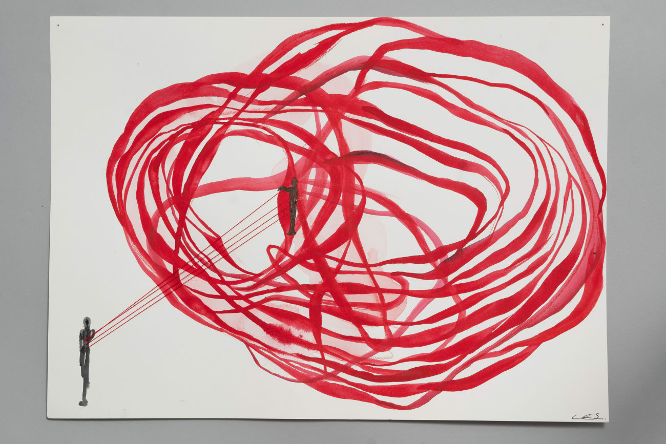 Chiharu Shiota, Drawing for Idomeneo (c), 2023