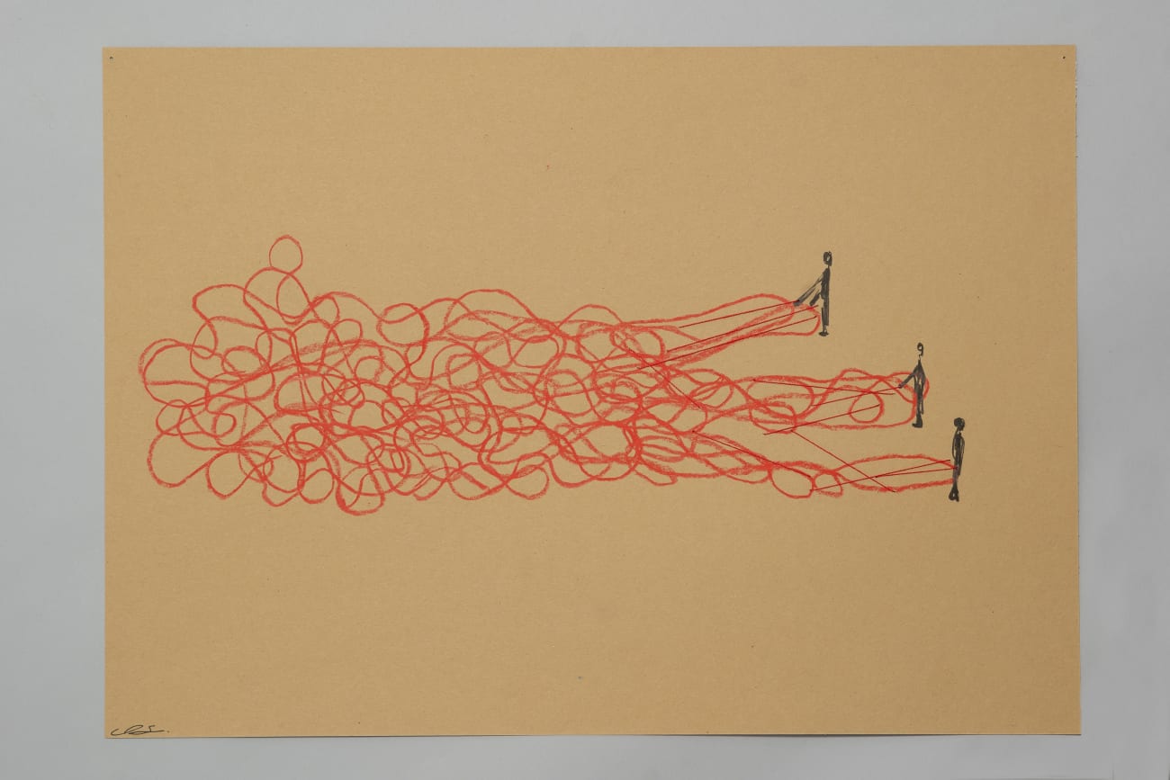 Chiharu Shiota, Drawing for Idomeneo (5), 2023