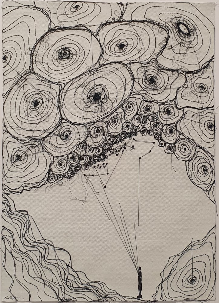 Chiharu Shiota, Connected to the Universe (19b) , 2023