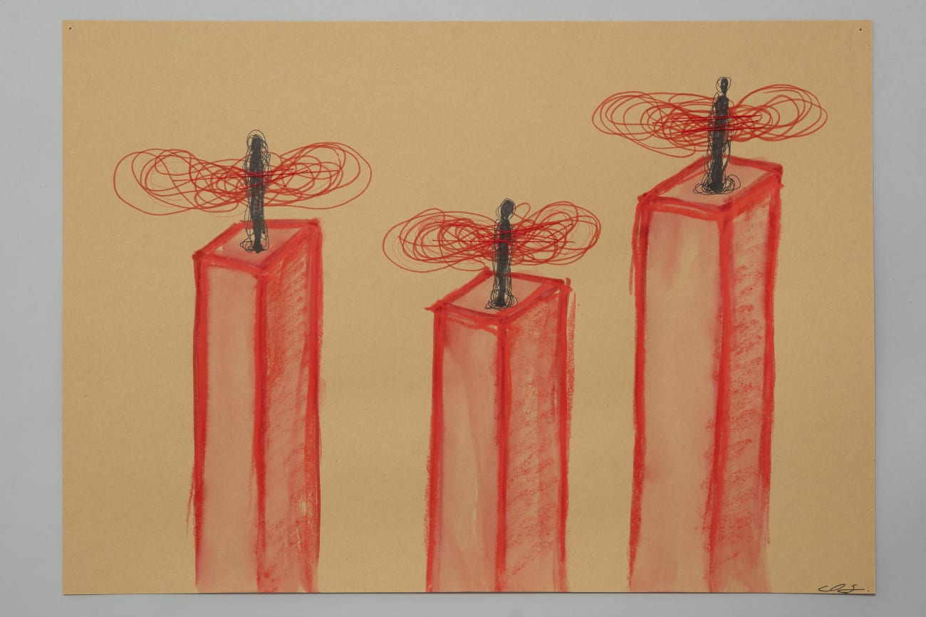 Chiharu Shiota, Drawing for Idomeneo (8), 2023