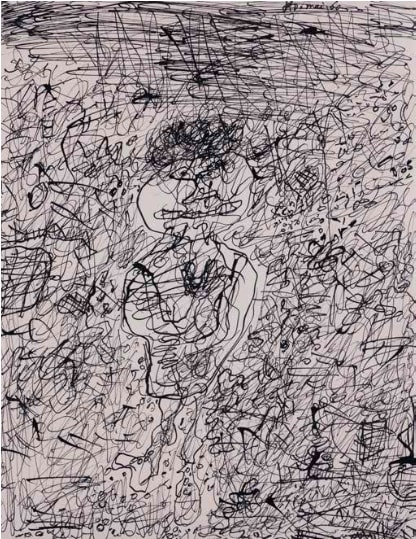 Jean Dubuffet, Personnage dans un paysage, 1960