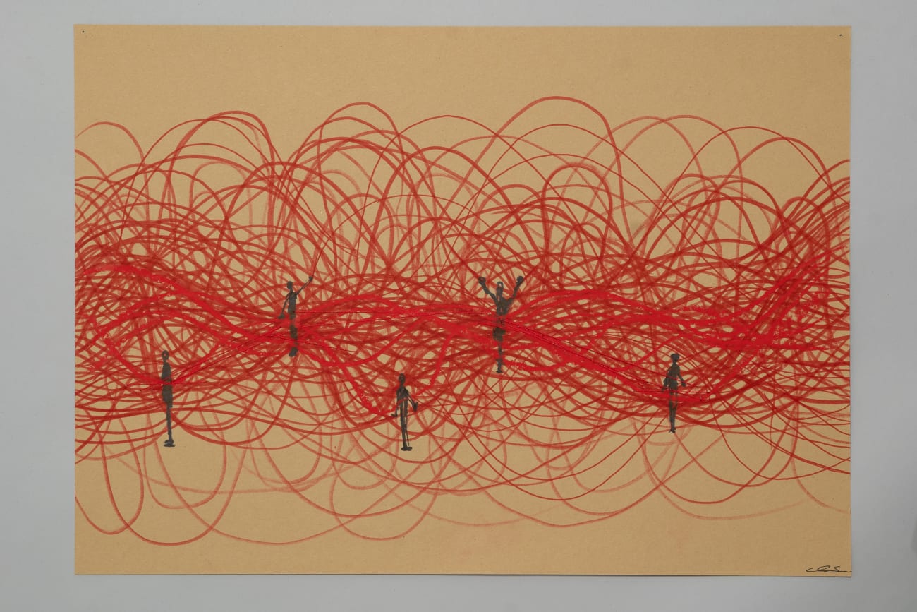 Chiharu Shiota, Drawing for Idomeneo (10), 2023