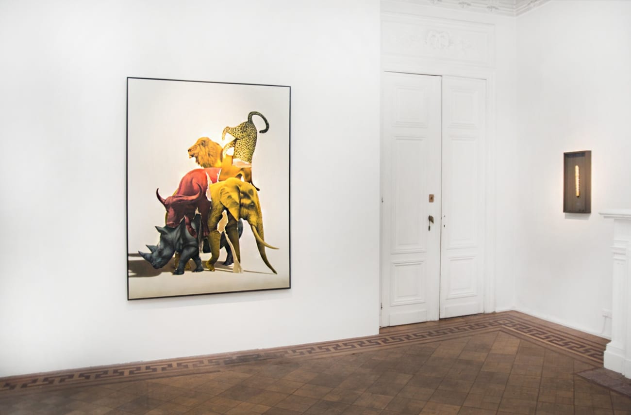 Eckart Hahn 'Clay Crystal Colour' Installation view at Aeroplastics, Brussels, 2016.