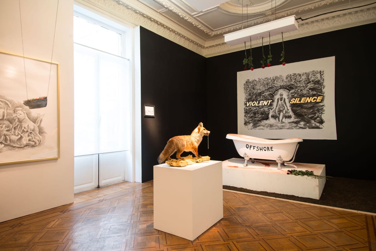 ''Filip Markiewicz. Making Love To Your Ego'' Installation view at Aeroplastics @ Rue Blanche, 2016. Ph. Christian Mosar