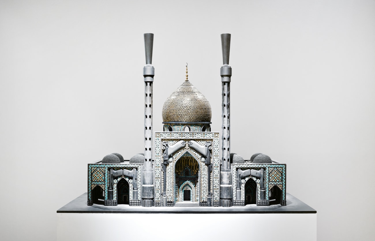 Al Farrow, 'Bombed Mosque', 2010 Guns, gun parts, bullets, steel, 103.51 cm x 142.37 x 88.34 cm