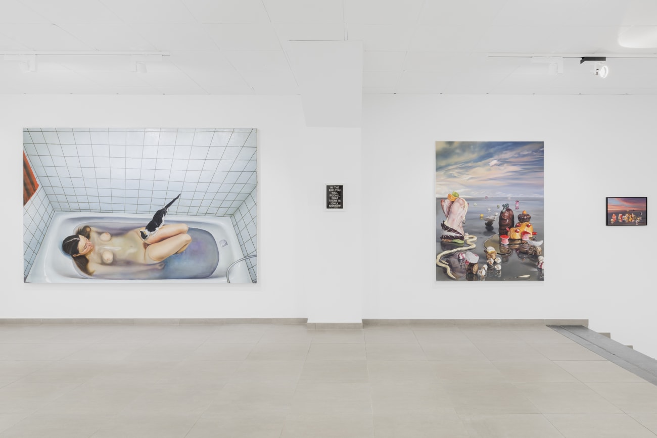 Come What May: installation view of the Showroom/ Aeroplastics at 207VDK, 2021, Ph: © hv studio / works by Lepold RABUS, Mark TITCHNER, Till RABUS