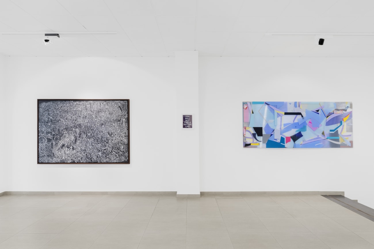 Come What May: installation view of the Showroom/ Aeroplastics at 207VDK, 2021. Ph: © hv studio / works by Houston MALUDI, Marc TITCHNER, Danny ROLPH