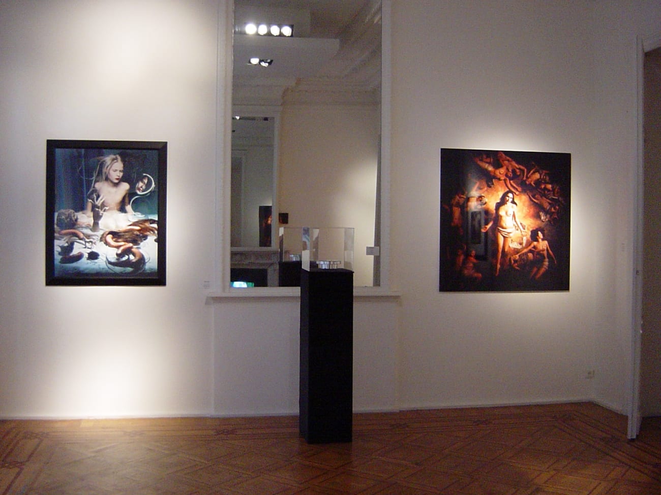 Female Turbulence: exhibition view / group show at Aeroplastics, Rue Blanche Str, Brussels / works by Cornelie TOLLENS, Dana WYSE, Michal CHELBIN