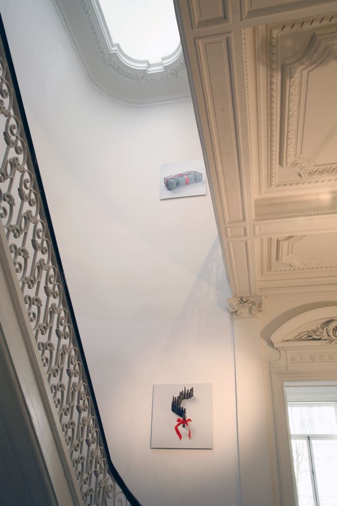 Shadi Ghadirian. A photographer from Iran installation view at Aeroplastics, Rue Blanche, 2009 ph: Vincent Everarts