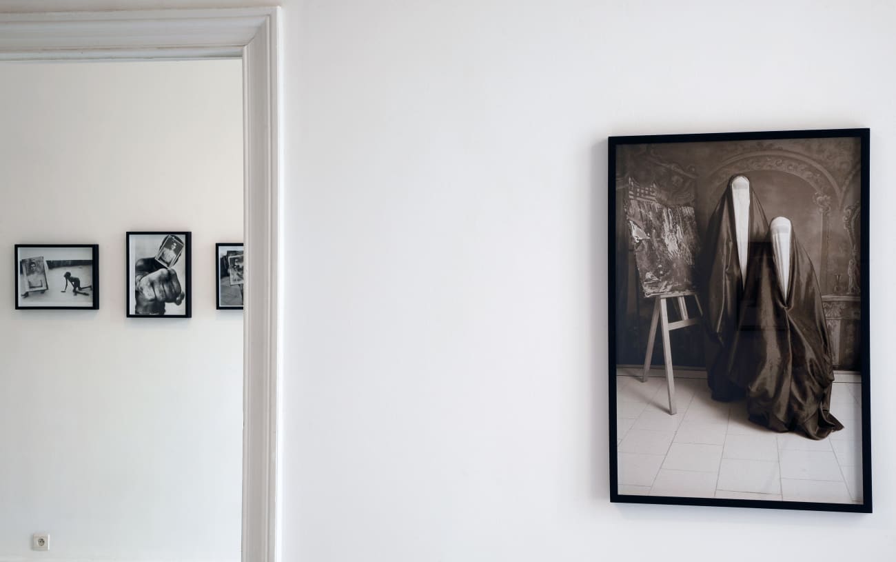 Shadi Ghadirian. A photographer from Iran installation view at Aeroplastics, Rue Blanche, 2009 ph: Vincent Everarts