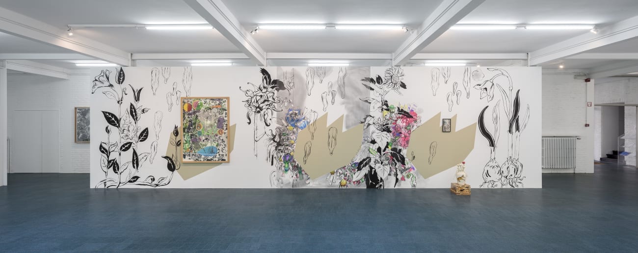 Installation view: Florentine & Alexandre LAMARCHE-OVIZE. 'Hyacinthe' Aeroplastics @ WASHINGTON186, Brussels, 2018. Ph: HV Studio.