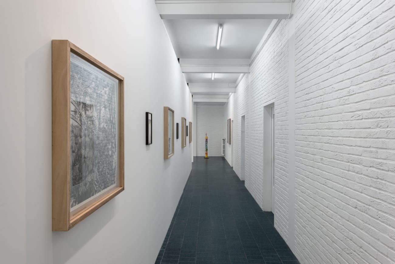 Installation view: Florentine & Alexandre LAMARCHE-OVIZE. 'Hyacinthe' Aeroplastics @ WASHINGTON186, Brussels, 2018. Ph: HV Studio.