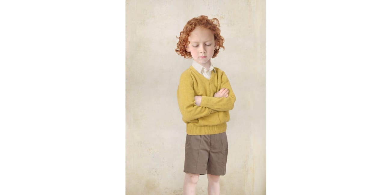 Loretta Lux, Boy in yellow jumper, 2004, Ilfochromeprint/wooden frame, edition 7 - 66 x 51 cm Courtesy Torch Gallery, Amsterdam