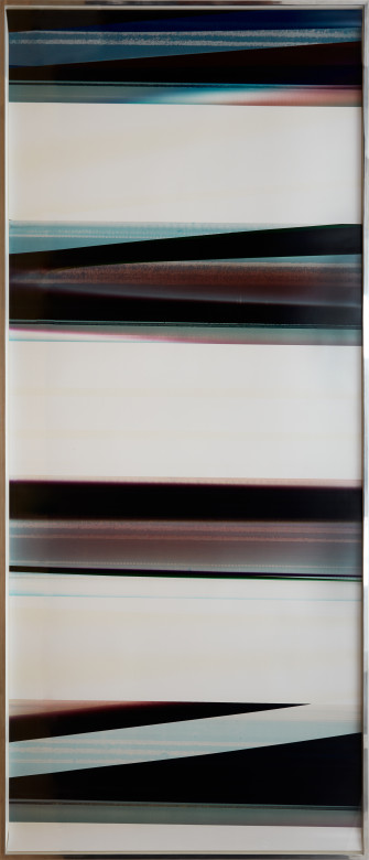 Walead Beshty, Cross-Contaminated RA4 Contact Print [Black Curl (9:6/MYC/Six Magnet: Los Angeles, California, April 1st 2014, Fuji Color Crystal Archive Super Type C, Em. No. 107-016, 56814), Kreonite KM IV 5225 RA4 Color Processor, Ser. No. 00092174], 2014