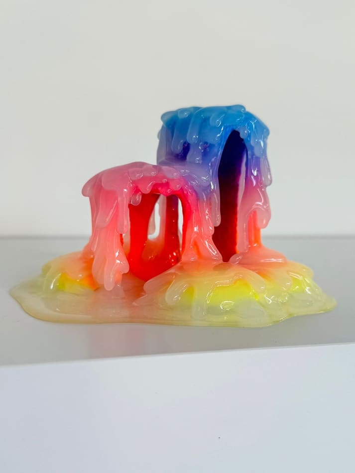 abstract brightly colored dripping sculpture by Dan Lam
