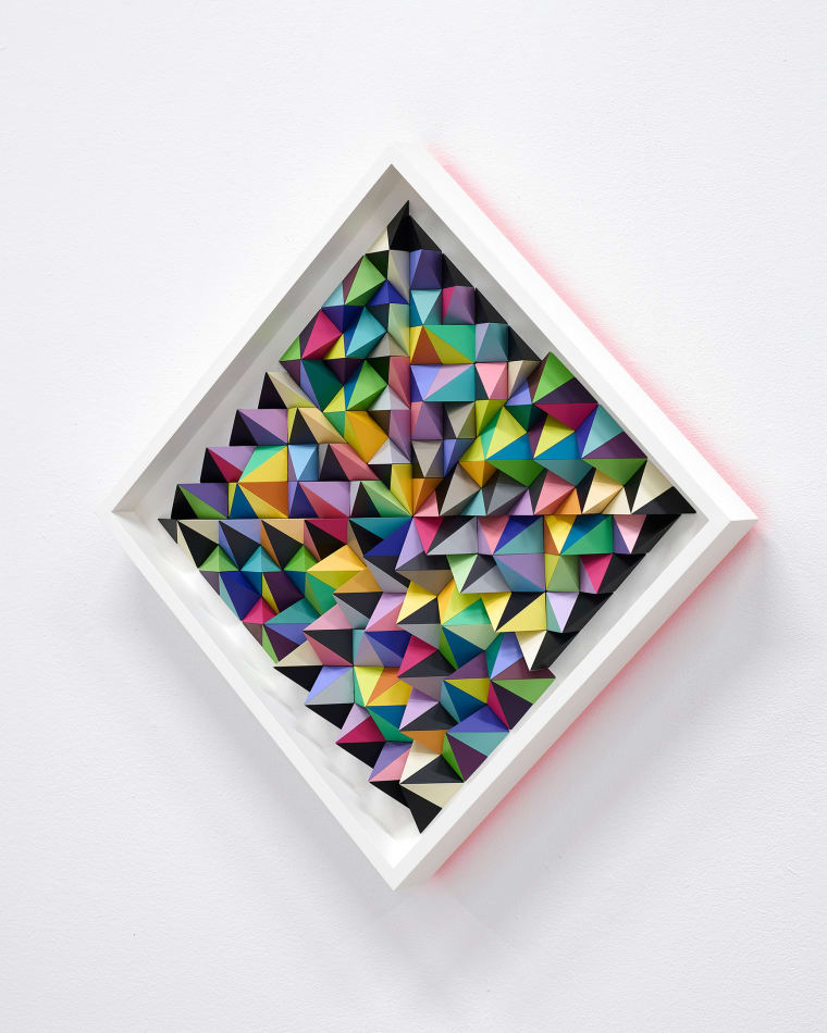 Sean Newport abstract colorful wall sculpture