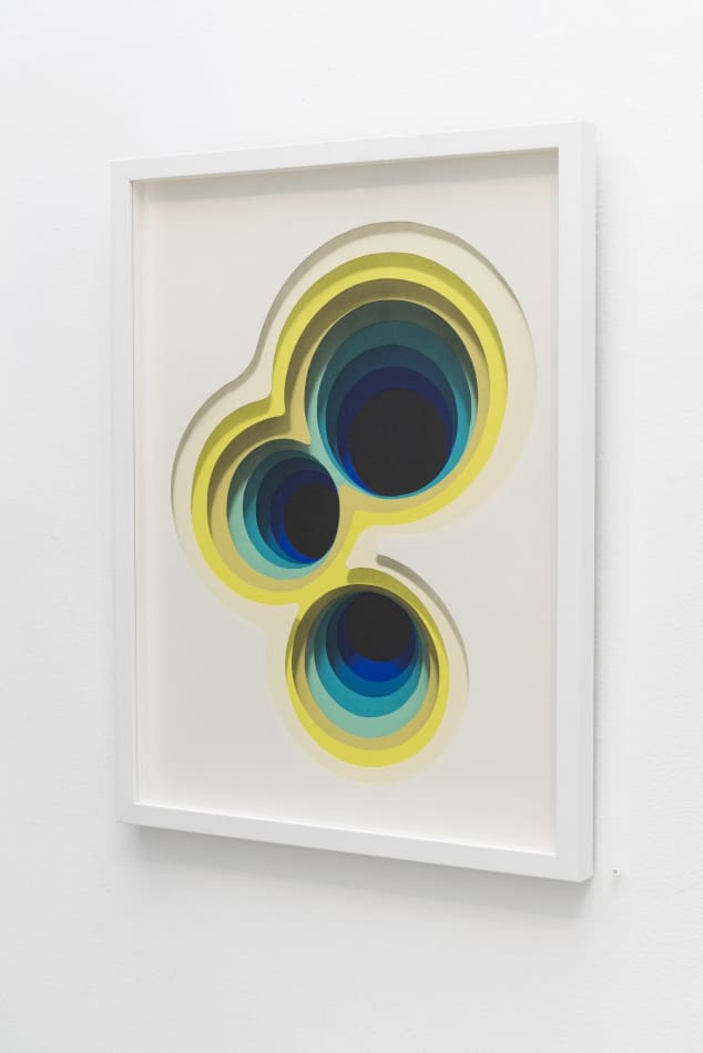 1010 abstract painting yellow and blue