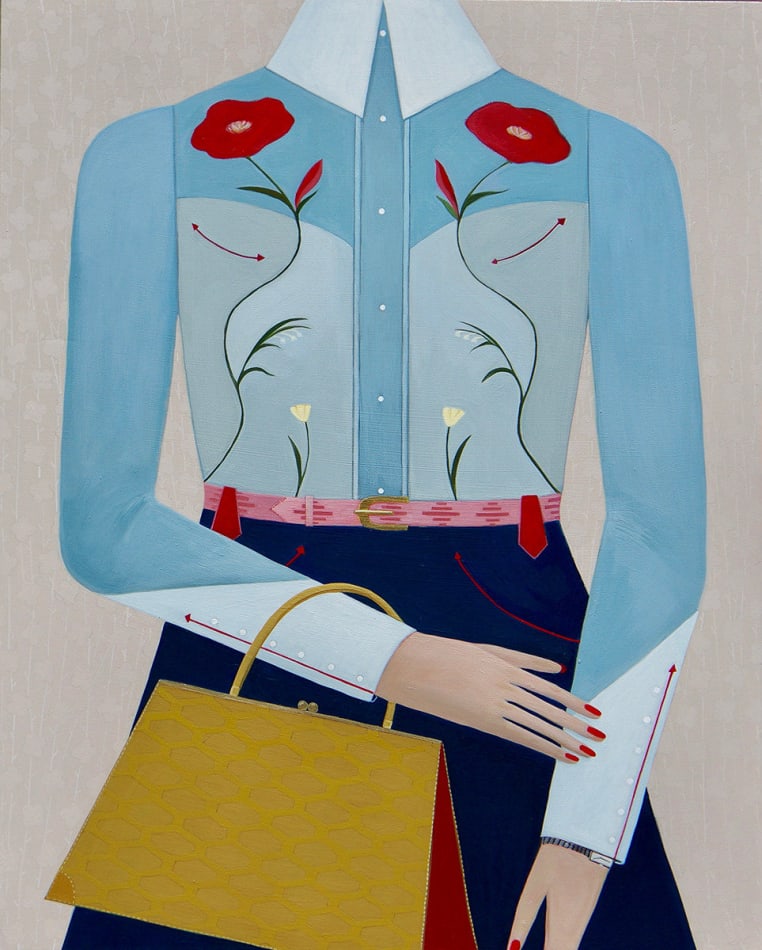 torso of a woman in western wear