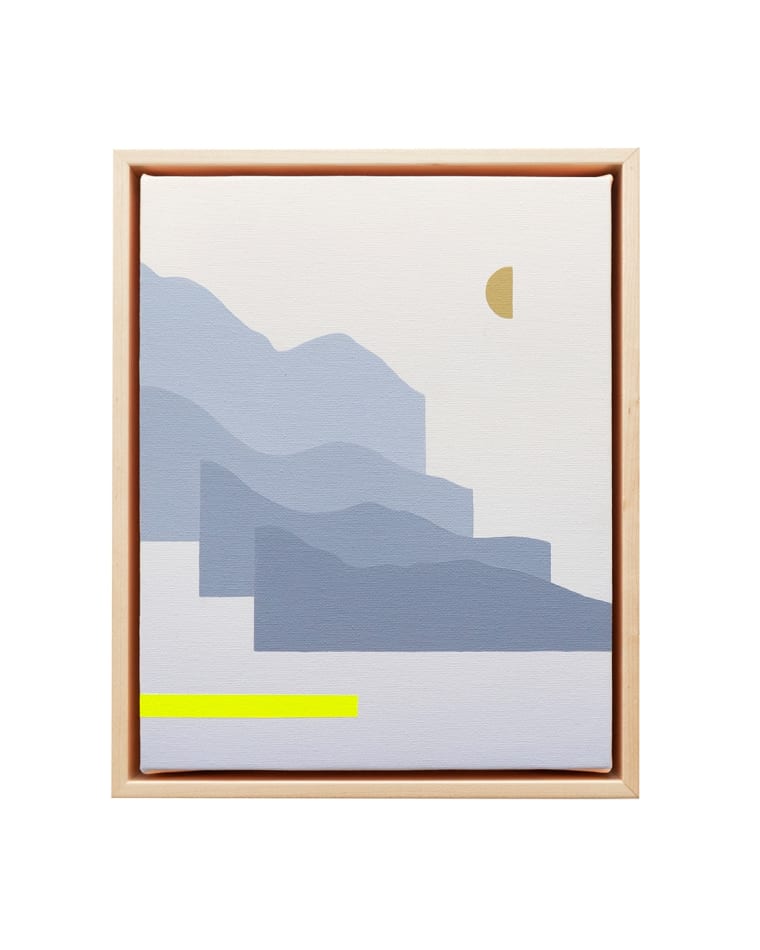 Madeleine Tonzi painting of abstracted desert landscape in dusk pastel tones