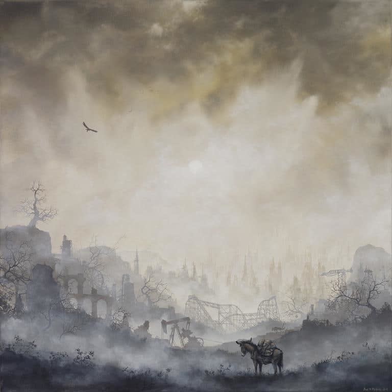 Brian Mashburn painting of donkey in landscape