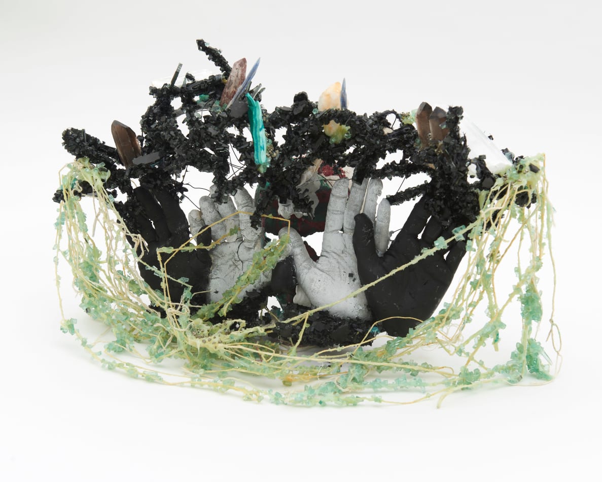 Lucien Shapiro, Two Rights and Two Lefts Make a 2 Shape Nest Healing and Bowing to Her Time Performance Mask, 2019