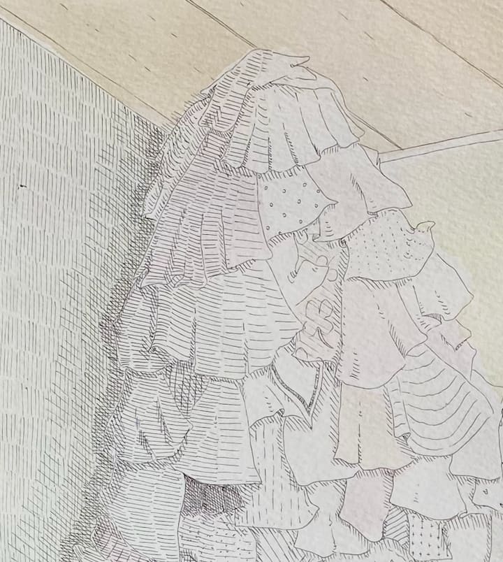 detail image of a pile of laundry