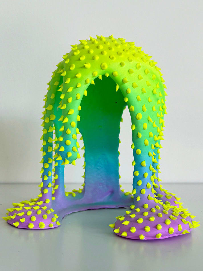 abstract brightly colored dripping sculpture by Dan Lam