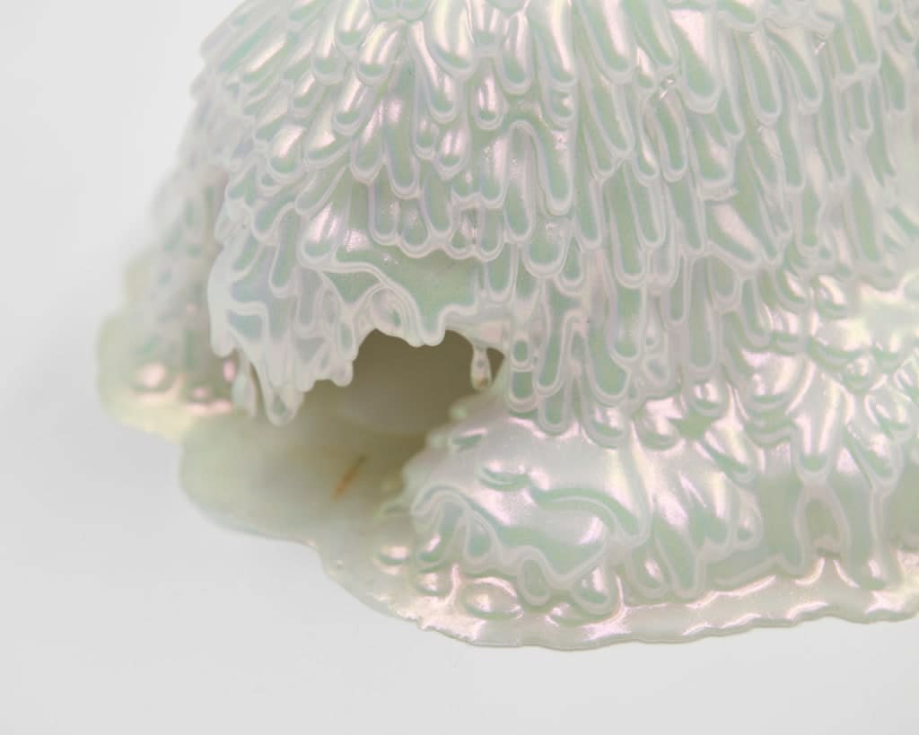 Dan Lam white slime sculpture detail