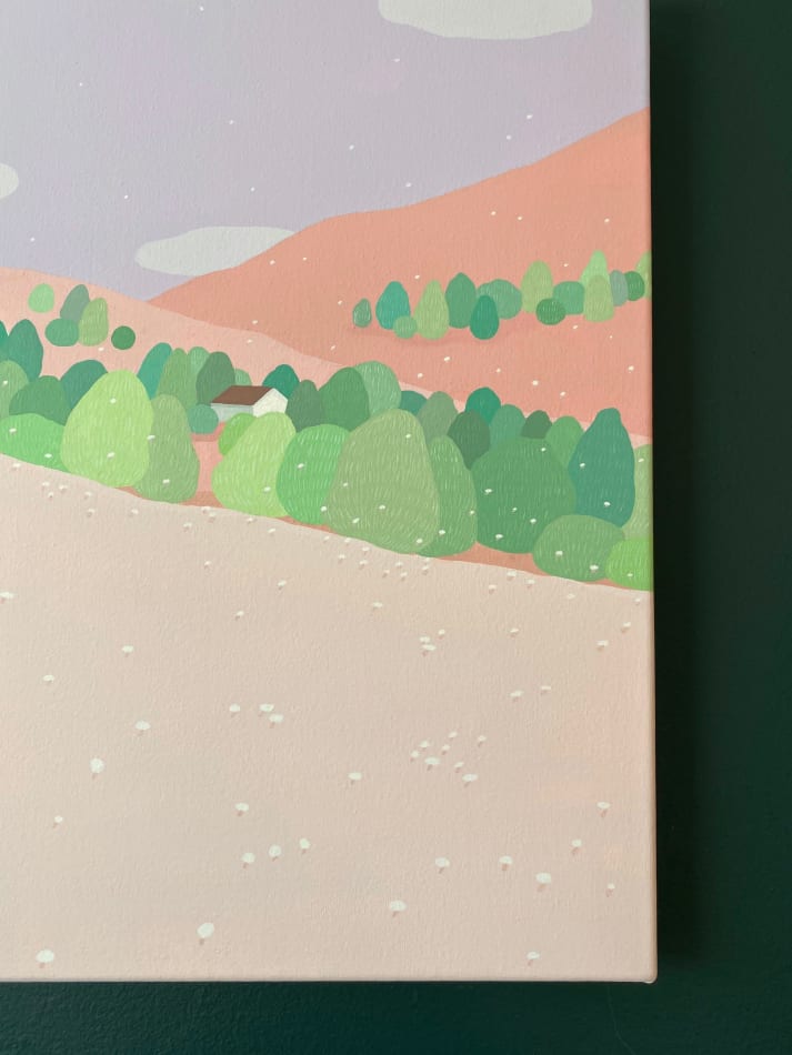 Danym Kwon's panting of a vase with a scene inside it