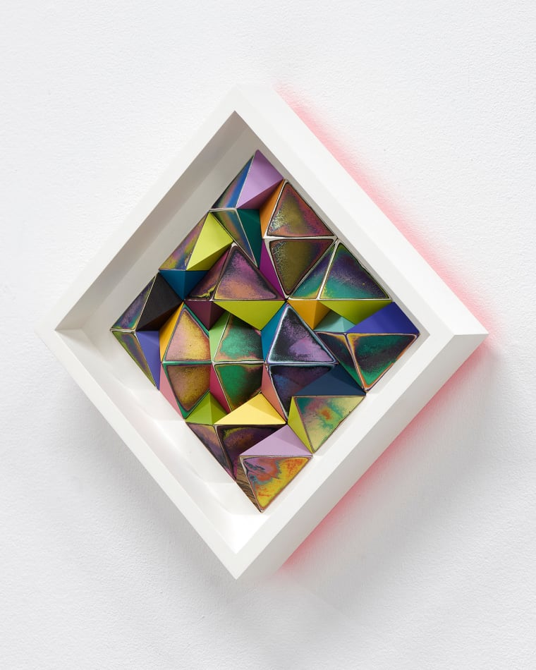 Sean Newport abstract colorful wall sculpture